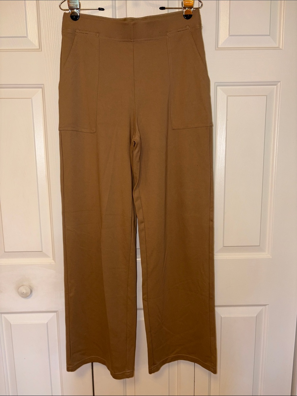 Max Studio London Pull-On Wide-Leg Pants in Camel Brown